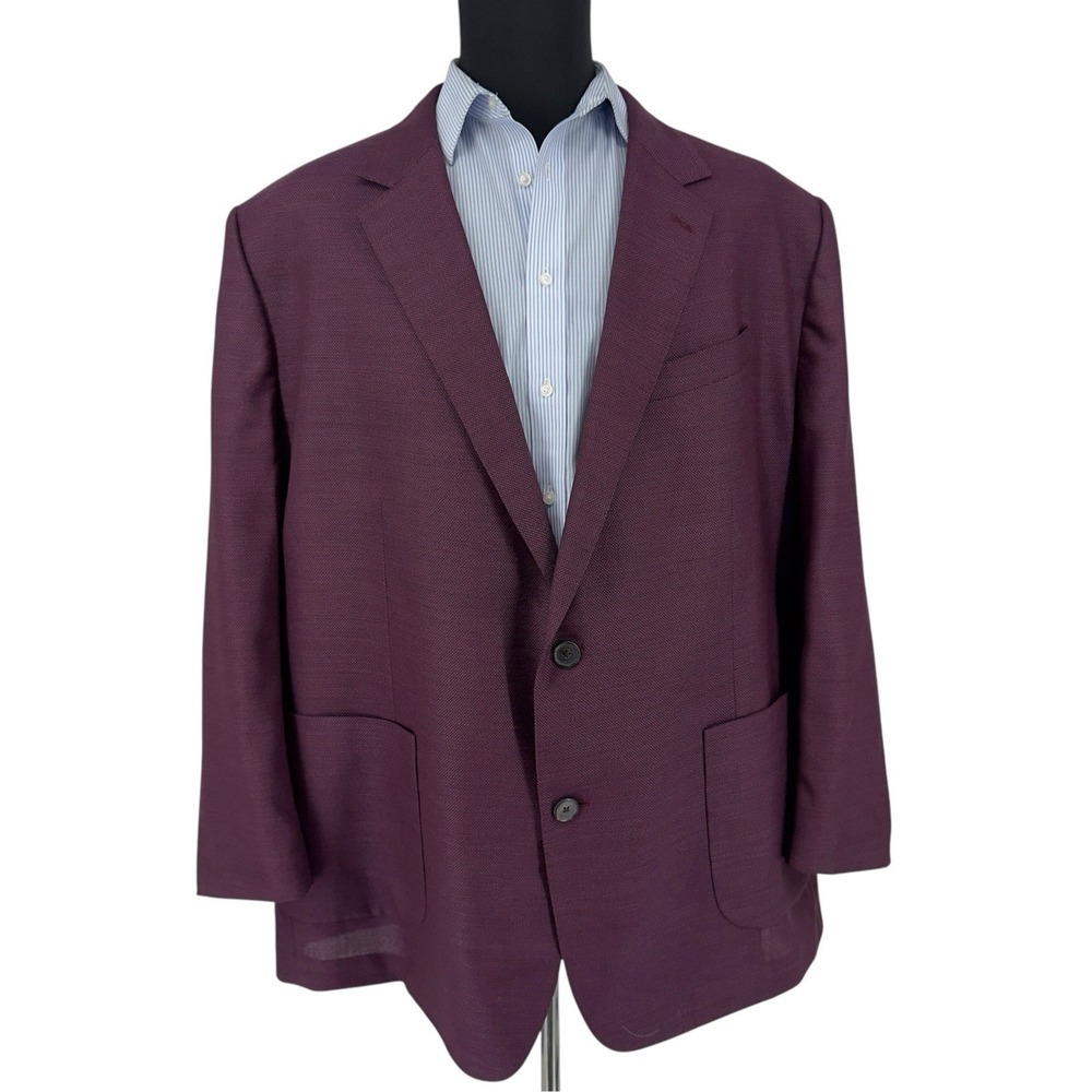 Bonobos Blazer 54R Mens Purple Burgundy Wool Vitale Barberis Canonico Jacket